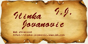 Ilinka Jovanović vizit kartica